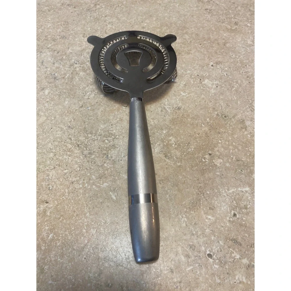 Stainless Steel Bar Tool Set Hawthorne Strainer & Rabbit Adjustable Jigger 3pc